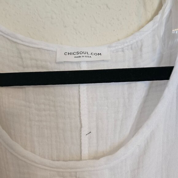 Women's White 100% Cotton Dress - Picture 5 of 9